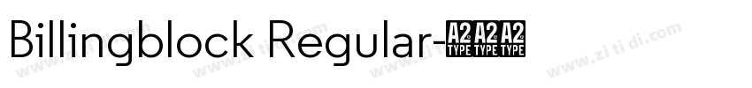 Billingblock Regular字体转换